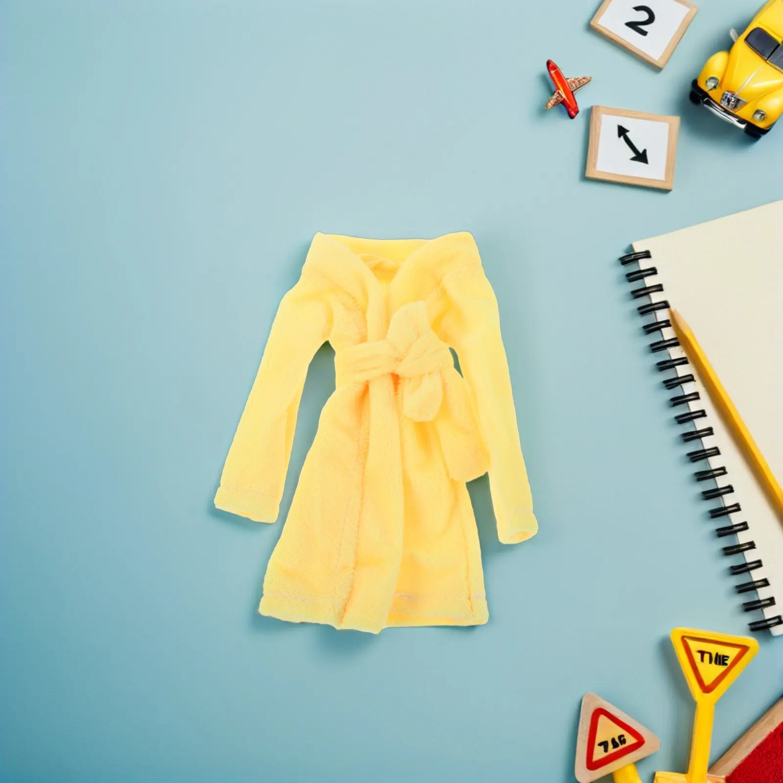 Elegant Mini Sleepwear Outfit - Soft Babydoll Bathrobe for Pretend Play Scenarios - Pajama Set for Nightwear Collection and