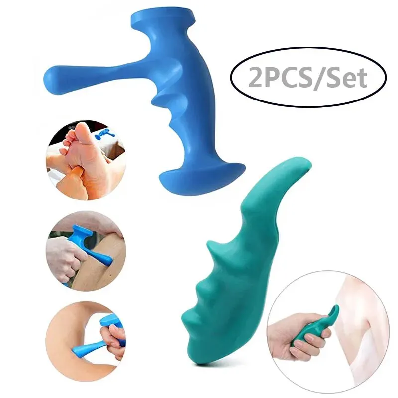 

T-shaped Massager Manual Deep Physiotherapy Massage Tools Thumb Finger Pressure Press Trigger Point Full Body Muscle Relax Stick