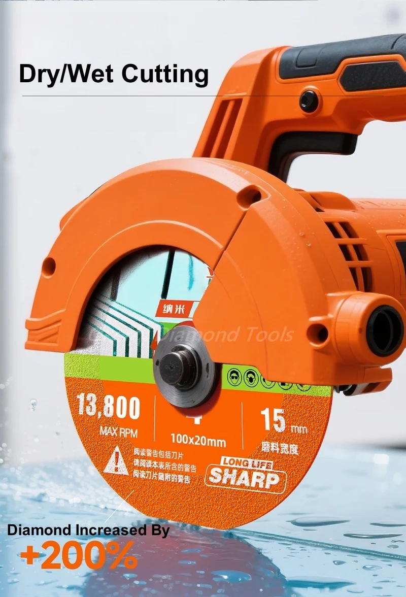 4-Zoll 100mm Glasschneidscheibe, Sägeblatt mit 20mm Aufnahmeloch, Glasschneider-Werkzeuge zum Schleifen von Jade, Kristall, Keramik – Detail 5