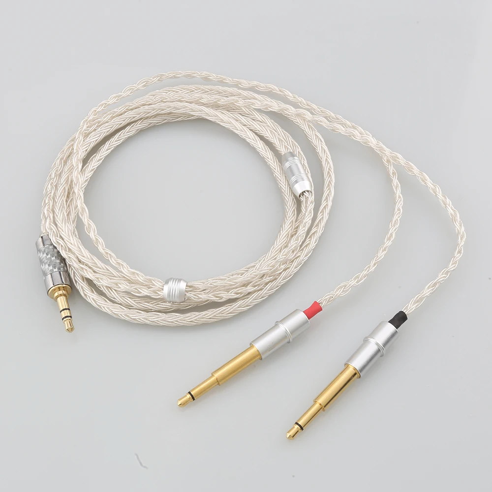 الفضة مطلي سماعة كابل 16Core 7N OCC 2.5/3.5/4.4/6.5 مللي متر ذكر التوصيل ل Meze 99 الكلاسيكية NEO NOIR سماعة الرأس #3