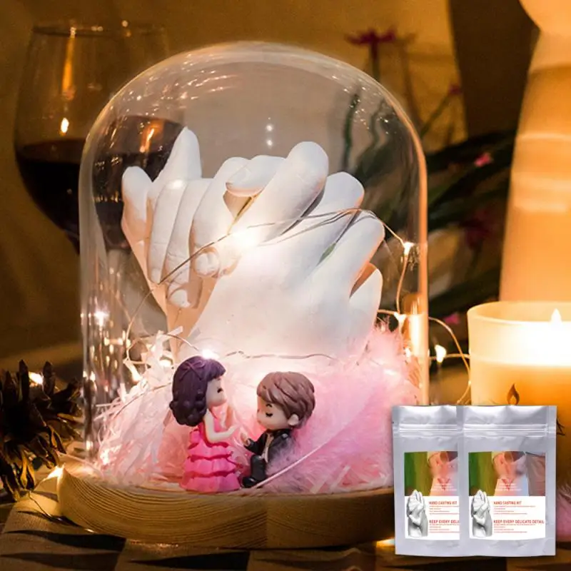 3D Hands Mold DIY Hand Foot Print Model Baby Plaster Mold Souvenir Wedding Friends Anniversary Gifts Couples 3D Clone Powder