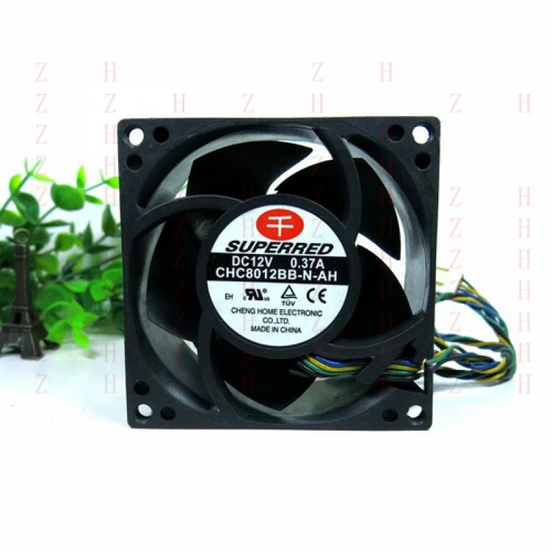 XXZ untuk CHC8012BB-N-AH 8038 12V 0,37A Kipas Kontrol Suhu PWM 4-kabel untuk Server Dell