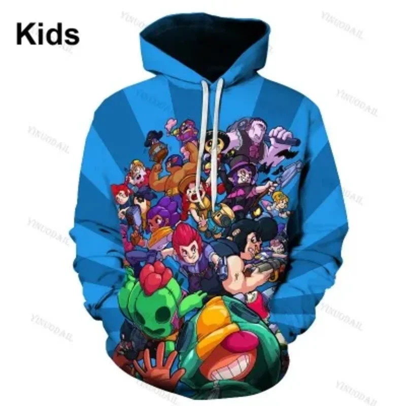 Shark Character Children's Wear Kids Hoodie Game 3d Sweatshirt Boys Girls Tops Spring Autumn Hoodies Teen Clothes