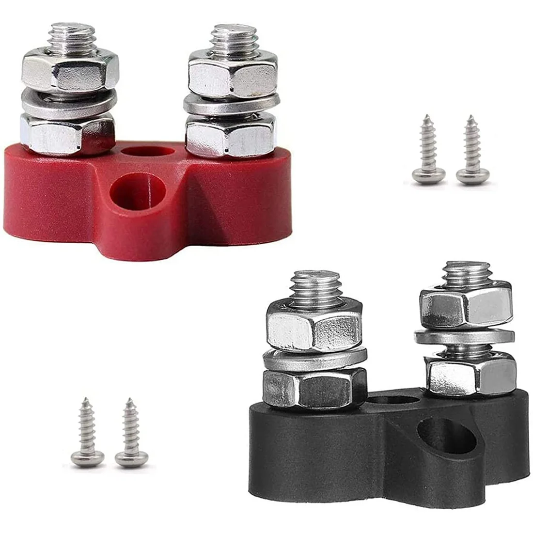 BMBY-Terminal Block Studs M8 48V Junction Block Bus Bar Dual Heavy Duty Power Distribution Stud For Truck RV Boat