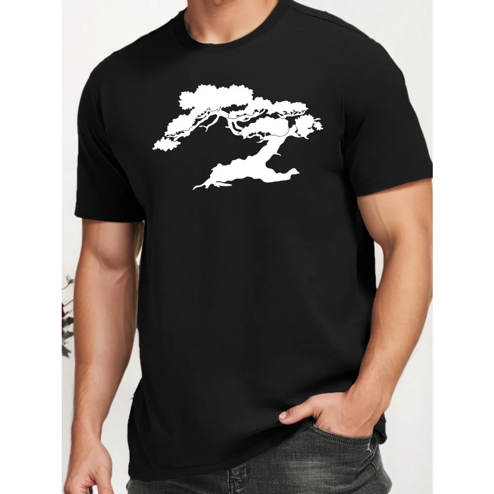 

[Футболка с графическим принтом для лета] Мужская футболка с принтом «Денежное дерево» — повседневная и спортивная футболка с коротким рукавом, дышащий полиэстер, машинная стирка.