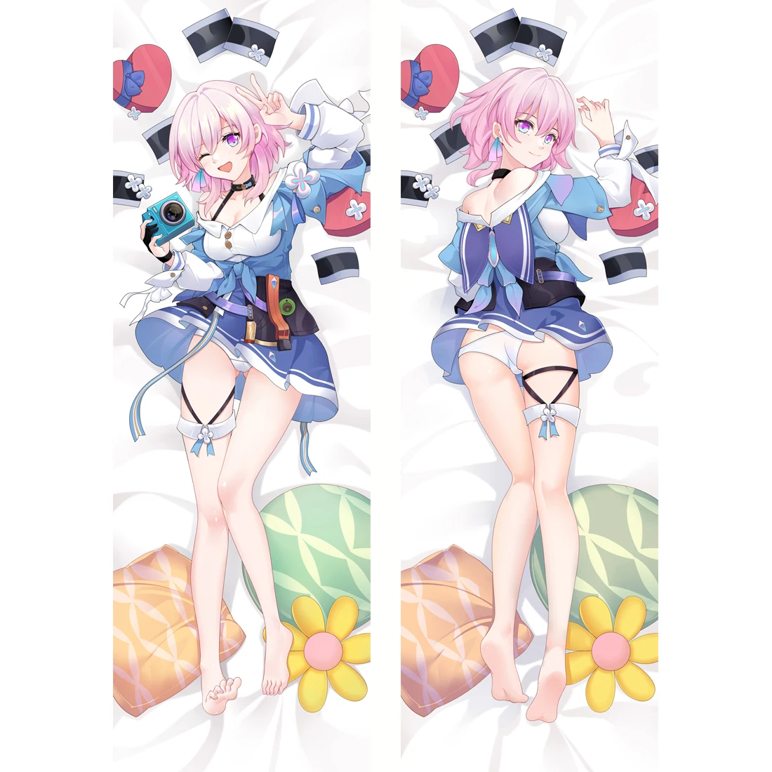 Anime Game Honkai Impact (붕괴3rd) March 7th みつき）なのか Pillowcase Double-sided Print Hugging Bedding Body Pillow Cover Case