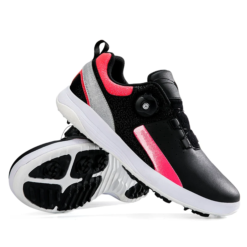 Outdoor Lawn Non-slip Golf Training Shoes Men Women's Professional Sports Shoes Rotating Button Waterproof Comfortable Golf Shoe