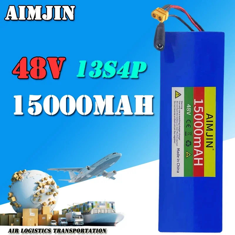 

13S4P lithium battery 48V 15AH 18650 500W battery For various electronic devices and transportation equipment