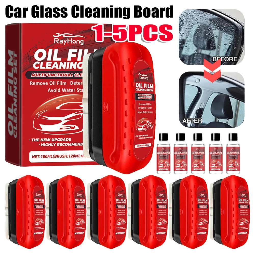 Glass Cleaning Board Improves Clarity and Visibility Automotive Oil Film Cleaning Brush Glass Oil Film Remover for Windshield