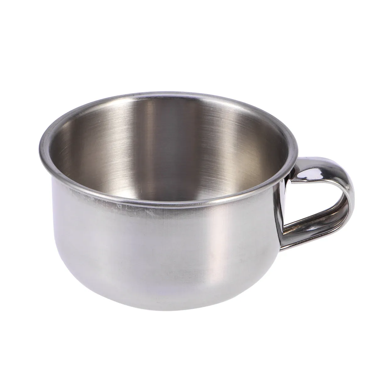 

1Pcs Portable Shaving Mug Stainless Steel Beard Soap Bowl Traditional Wet Shaving Tool Barbershop Style Grooming Accessory