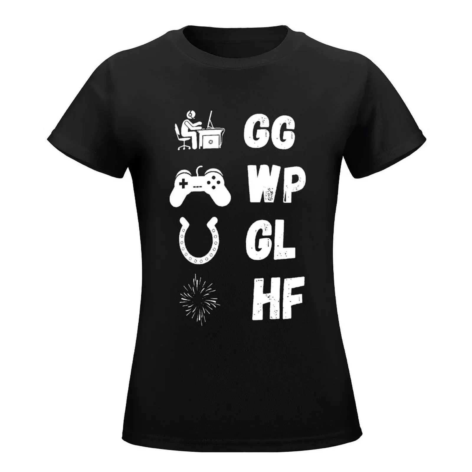 Round Neck GG WP GL HF Game Long Sleeve For Y T-shirt  Movement T-shirts Creative Geeky Aactivity Competition