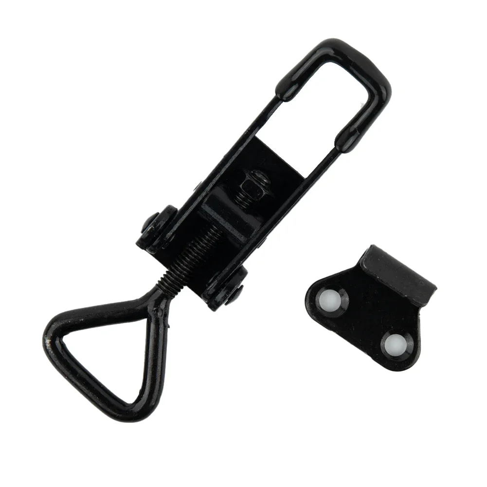 Steel Hasp Toggle Clamp 220lbs Adjustable Black Plated GH-4001 High Carbon Steel For Lock-free Handle-less Boxe