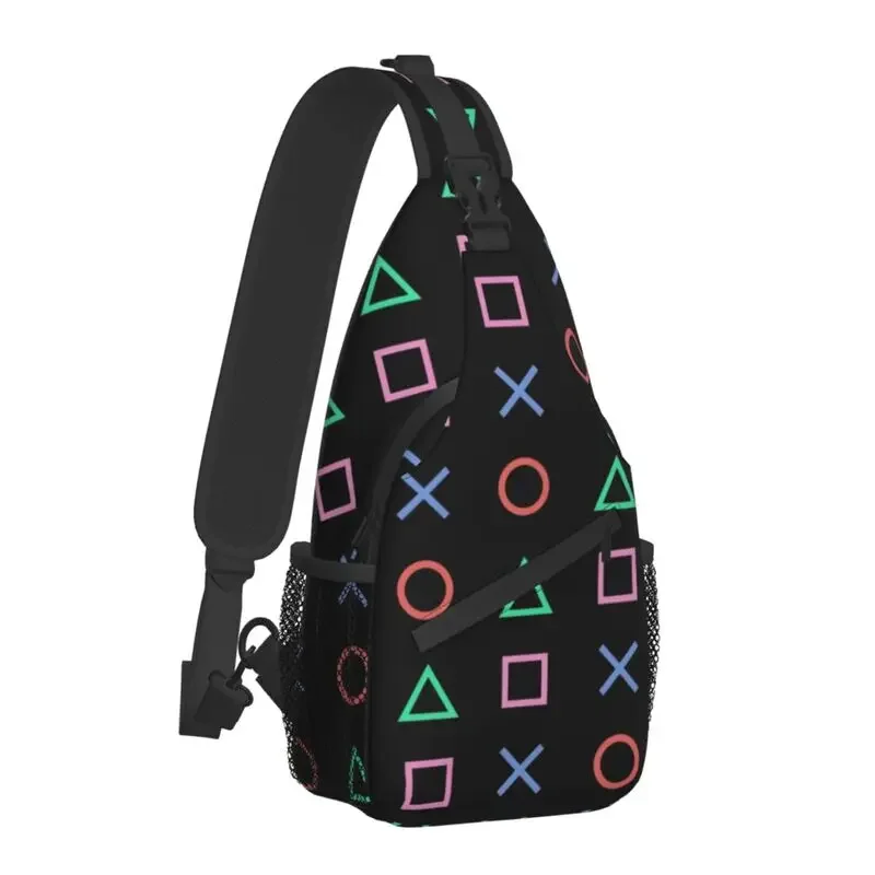 Nostalgia Controller Buttons Sling Chest Crossbody Bag Men Fashion Video Game Shoulder Backpack for Hiking