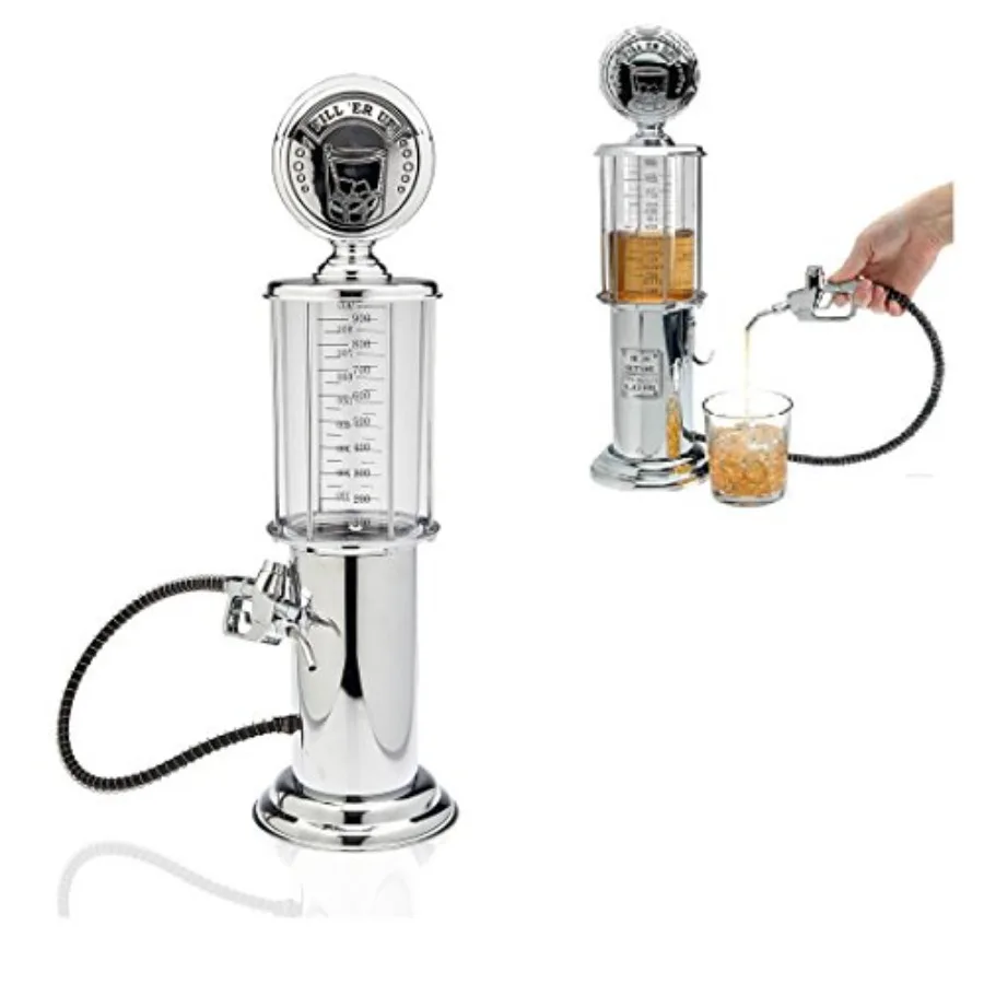 

Gas Pump Whiskey/ Bourbon Decanter - Liquor Dispenser for Vodka, Rum, Wine, Tequila or Scotch Decanter is Stainless Steel