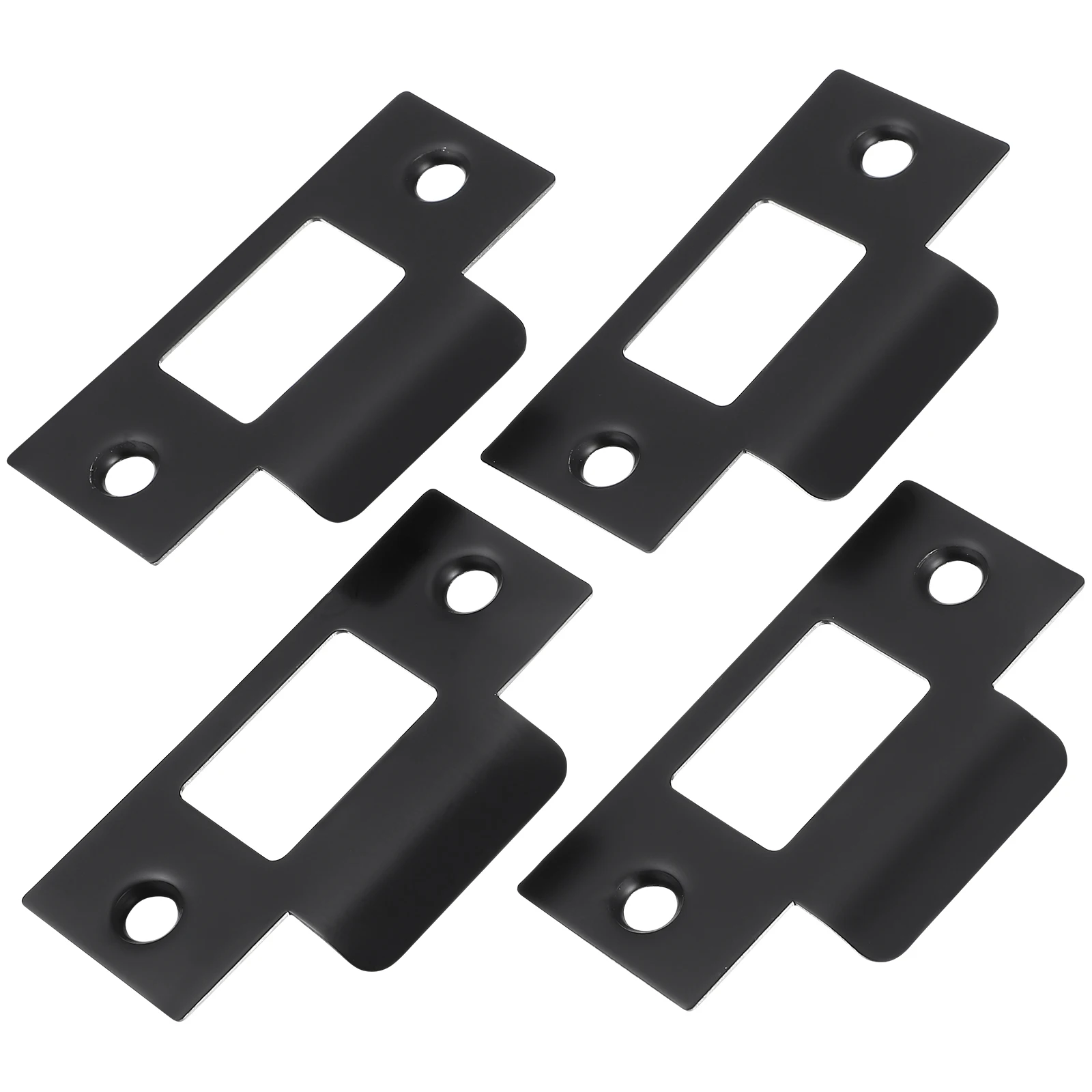 

4 Pcs Door Lock Guide Latch Plate Stainless Steel Deadbolt Reinforcement Handle Front Hole Filler