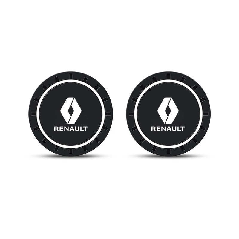 Posavasos para coche con ranuras para tazas de agua, alfombrilla antideslizante, almohadilla para tazas impermeable para Renault RS Koleos Captur