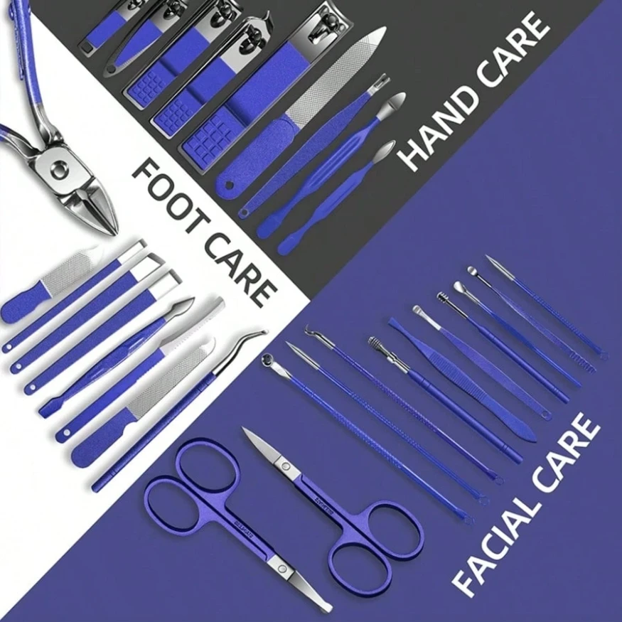 マニキュアセット 30 in 1 爪切りセット、女性用ネイルマニキュアキット、足の爪切り、ペディキュアキット、ペディキュアツール、に適しています