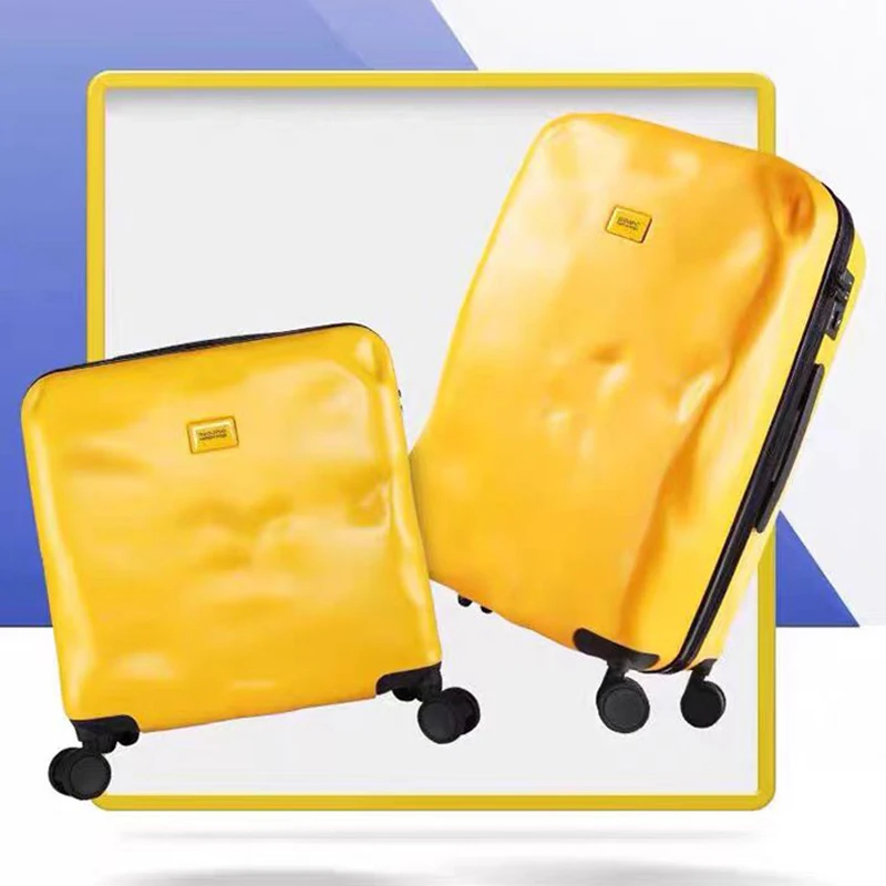 Broken Style Suitcase Concave Luggage Travel Bags Cabin Carry on Suitcases 30 inch Internet Celebrity Trolley Case 18\