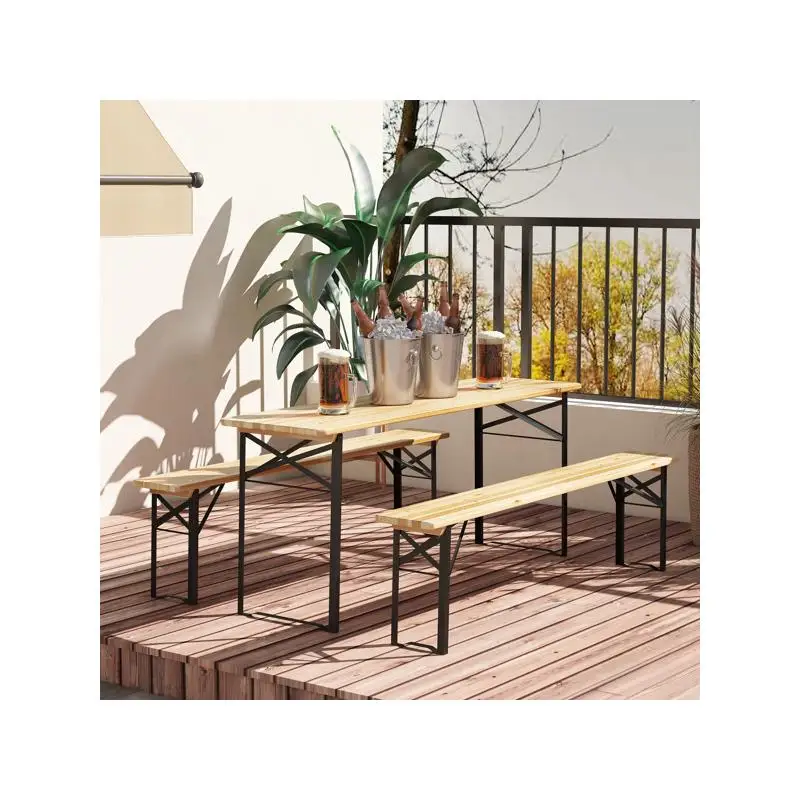 Tavern Table & Chair Set - Rustic Dining Furniture for Home, Kitchen, Pub, Bistro, or Outdoor Use - Stylish & Durable Design