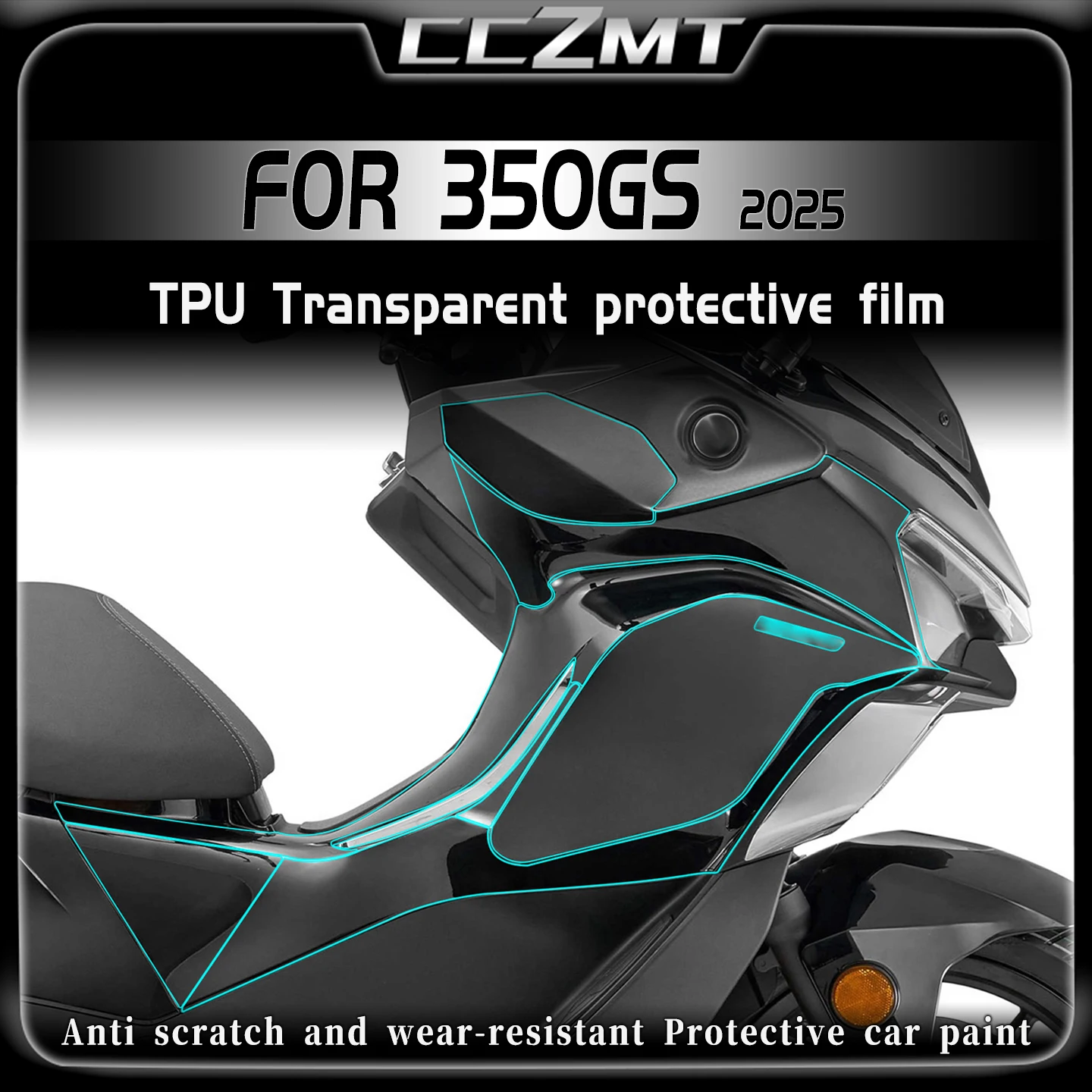 For QJMOTOR HONG 350GS hong 350gs 2025 Invisible Car Cover Motorcycle Body Modification Parts Film Fuel Tank Sticker Accessories