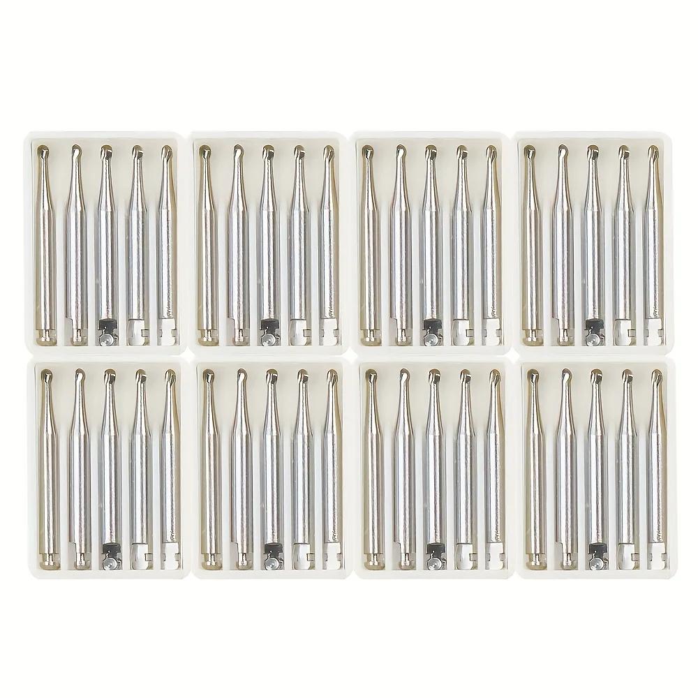 

5pcs/Box Dental Tungsten Carbide Burs Low Speed Round RA Series For Dental Lab or Clinic Shank Dia.=2.35mm Length=22.5mm