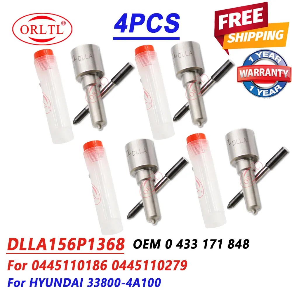

4 шт. новая насадка DLLA156P1368 дизельный распылитель DLLA 156 P 1368 насадка Common Rail DLLA 156P1368 для HYUNDAI Starex 33800-4A100