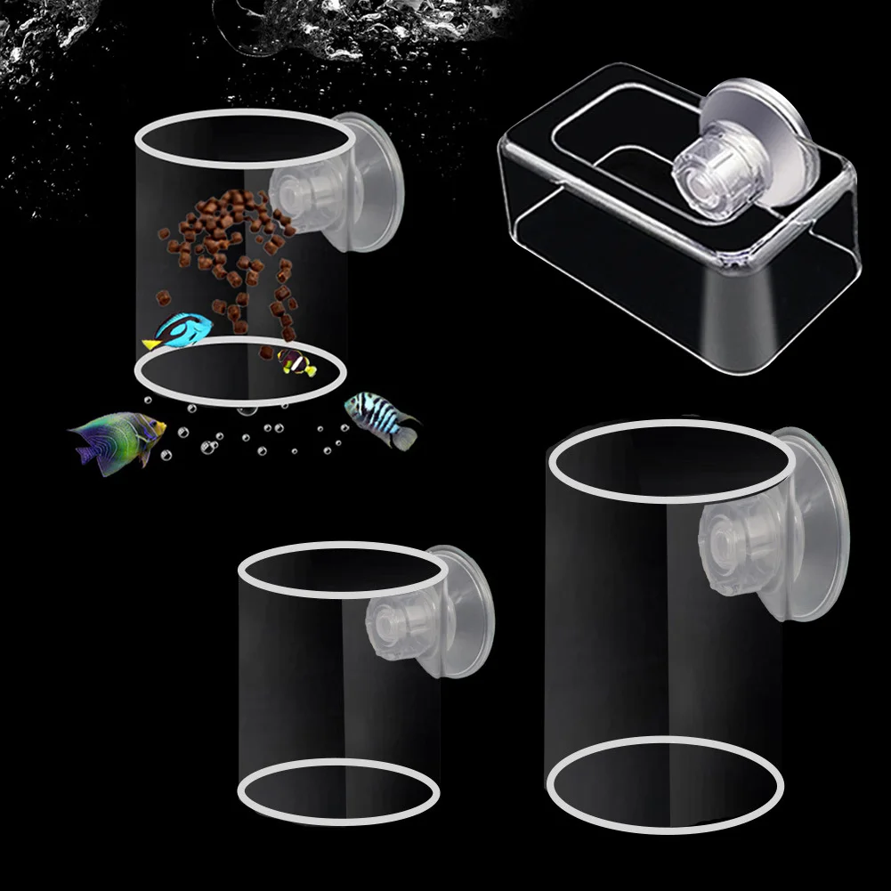 Aquarium Suction Cup Feeder Fish Tank Ring Feeder Fish Tank Station Floating Food Tray Feeder Fish Tank Accessory Aquarium