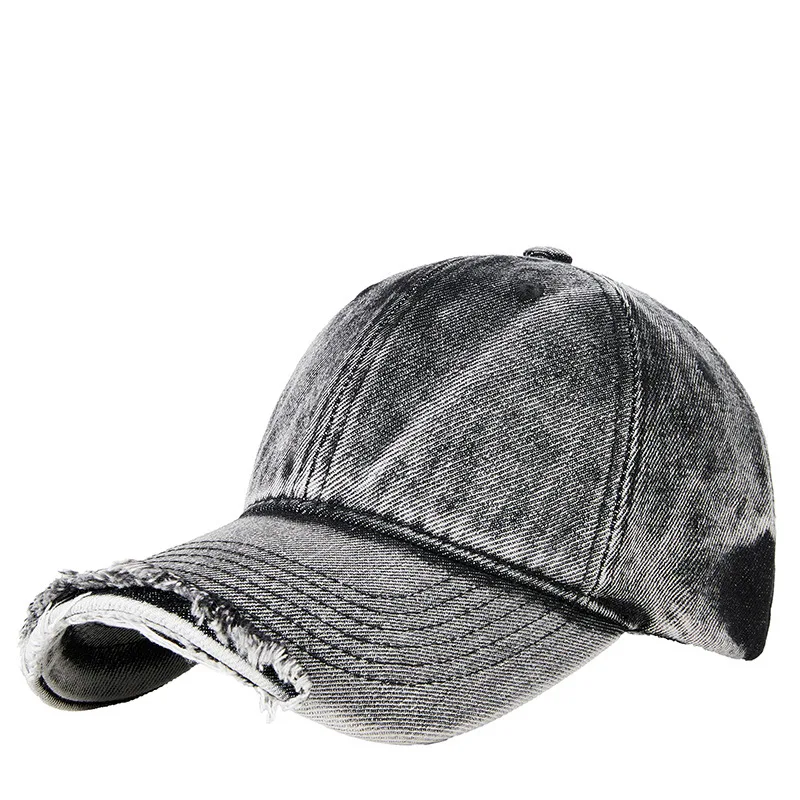 2024 Mode New Denim Wash tun alte Vintage Baseball Cap Lady Mode HipHop Snapback Hut Männer große Größe Sonnen kappen 55-62cm