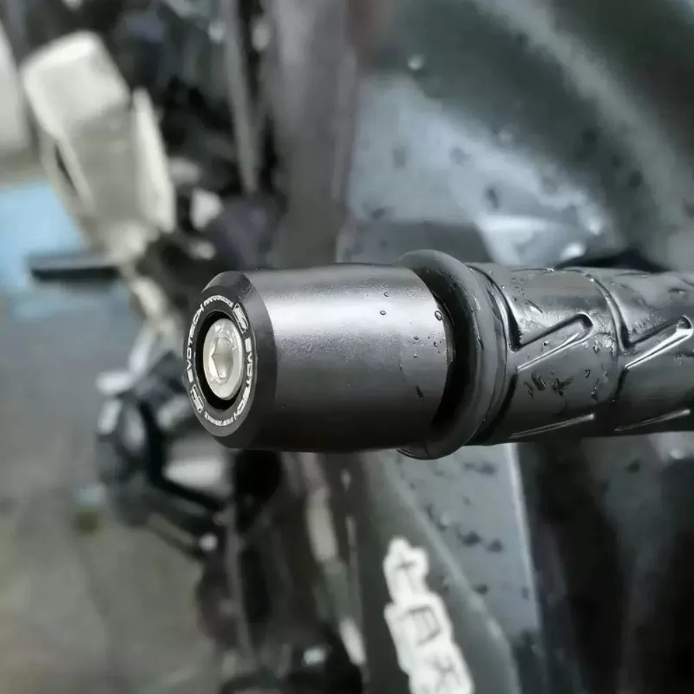 Weighted stainless steel handlebar end weights/sliders for ZONTES 703RR/703F (crash protection/balancing accessories)