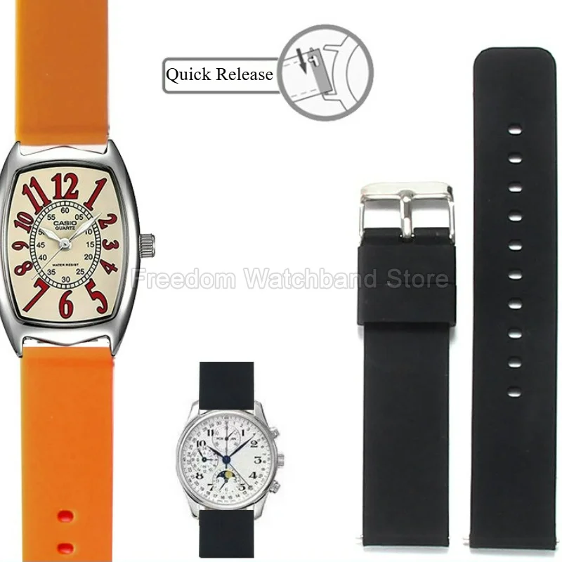 Daily Outdoor Wearing Watch Accessories for Patek Philippe Tudor Blancpain Timex Casio Omega Universal Lug Silicone Watchband