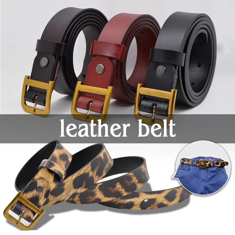 PU Leather Snake Zebra Leopard Pattern Belt Women Fashion Waist  Metal Buckle Girl Jeans Dress Wild Belts