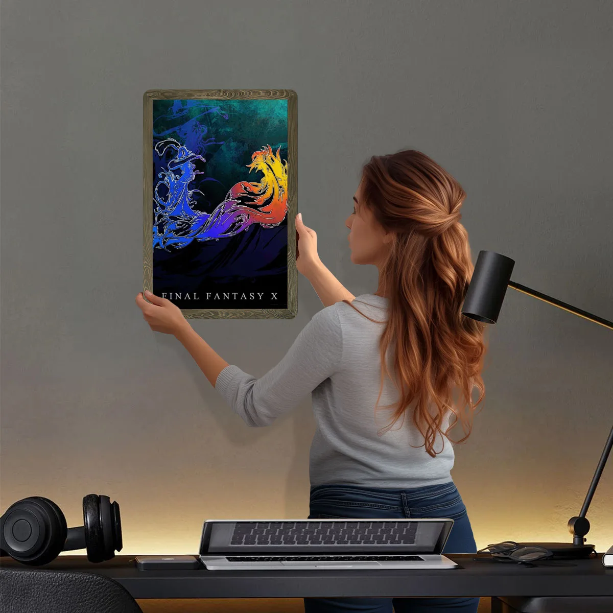 فاينل فانتسي X علامات صفيح لعبة فيديو ملصق ملصق بار علامة معدنية مخصصة لتزيين جدران الفن صور جدار ديكور الغرفة #2