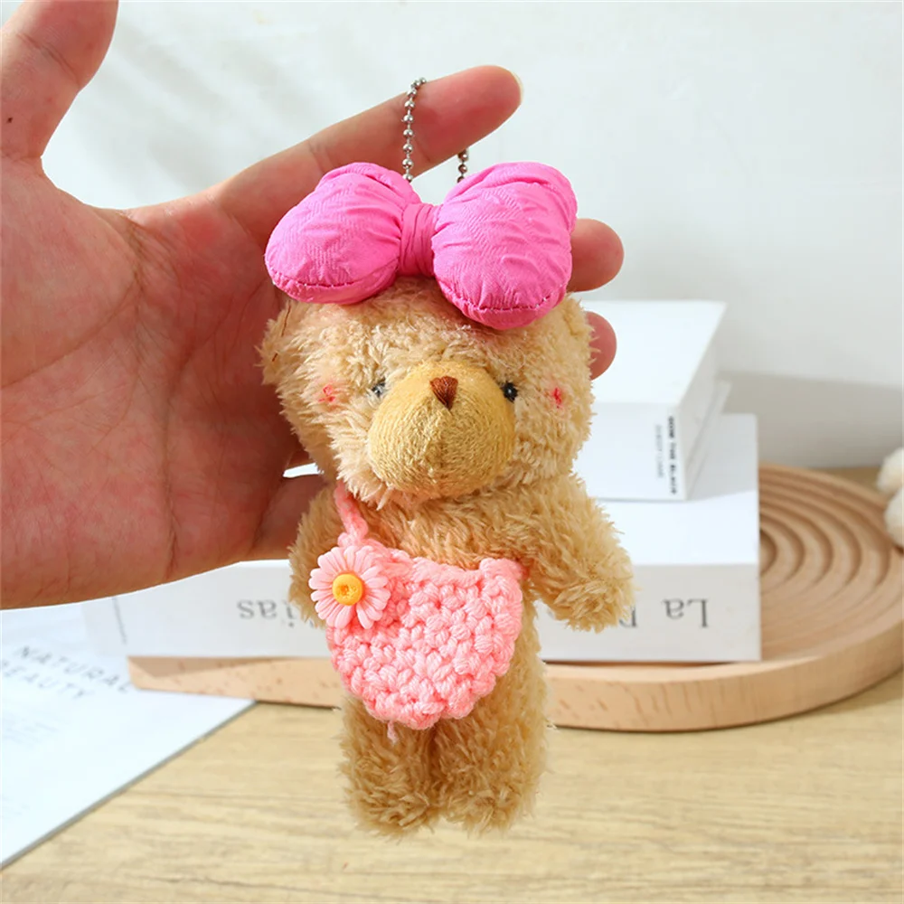 11cm blush urso brinquedo de pelúcia chaveiro bonito urso de pelúcia plushie animal de pelúcia bonecas mochila acessórios chaveiro pingente presente