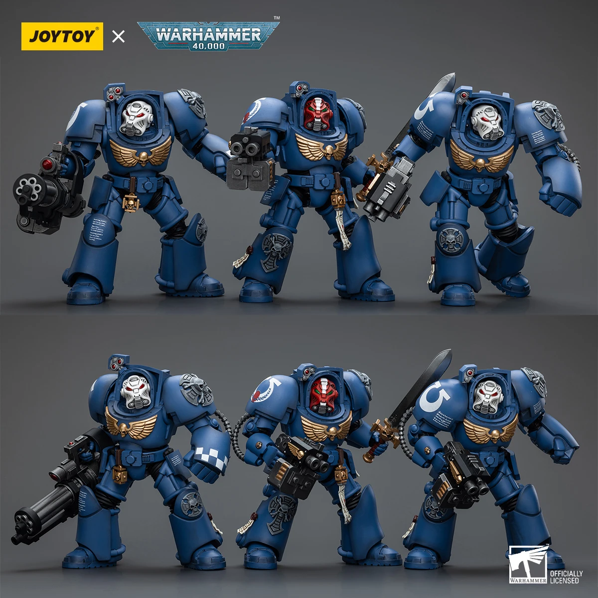 Joy Toy Warhammer 40K Ultramarines Action Figrue Captain Terminator Severus Agemman Terminator Squad 1/18 Joint Movable Figurine