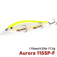 TSURINOYA 115mm 17.2g 115SP Suspending Minnow Fishing Lure  Weight System AURORA Long Casting Pike Jerkbait Hard Baits