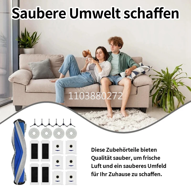 For ECOVACS T30 PRO / T30 Max / OMNI DDX14 YEEDI M12 Pro+ Robot Vaccum Replacement Parts Main Side Brush Filter Mop Accessories