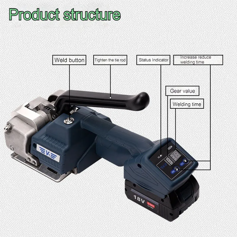 Imagem -03 - Máquina de Cintar Semiautomática Enfardadeira a Quente Máquina de Embalagem pp Pet Belt Ferramenta de Envolvimento Portátil