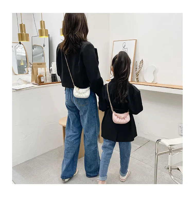 2023 moda novas crianças bolsa versão coreana menina axilas bolsa bonito princesa pai-filho crossbody transportar mini saco bm106