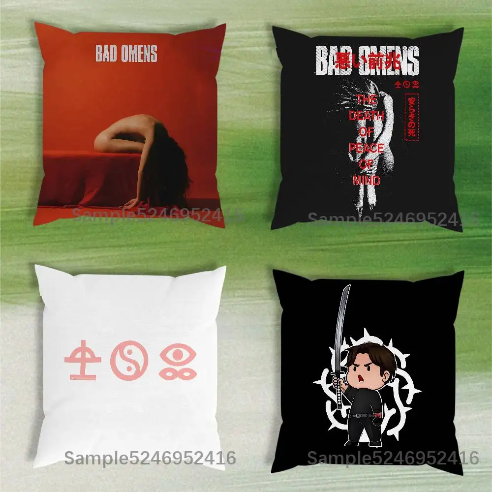 B-Bad O-Omens THE DEATH OF Pillow Case Cover Square Sofa With For Pattern Comfortable Cushion suitable Of Room