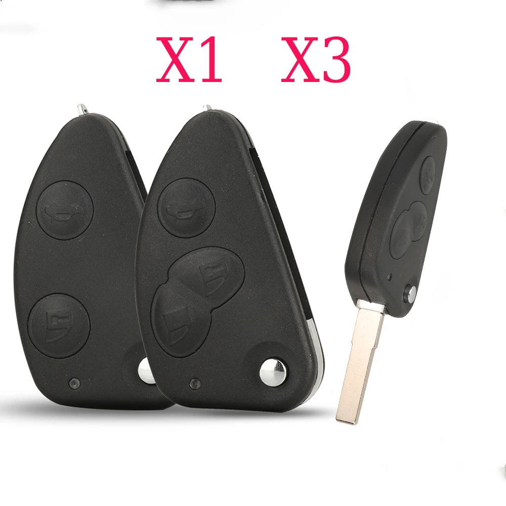 

jingyuqin X1 X3 Replacement Remote Flip Folding Car Key Case Cover Fob For Alfa Romeo 147 156 166 GT Uncut Blade Shell Part