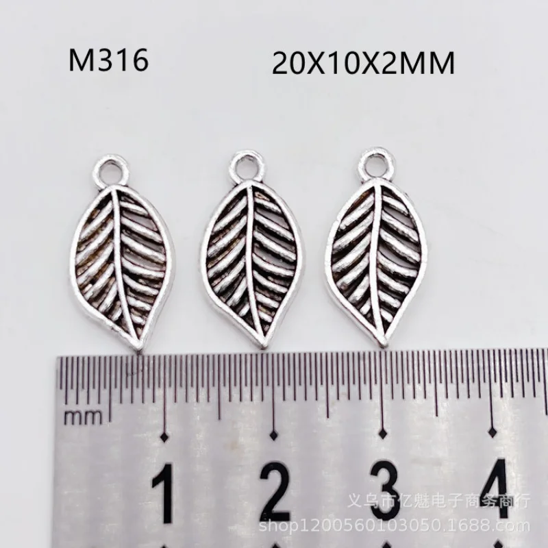 Factory Direct Sales 100Pieces diy Ornament Antique20mmHollow Leaves Pendant Necklace Clothing Decoration Pendant