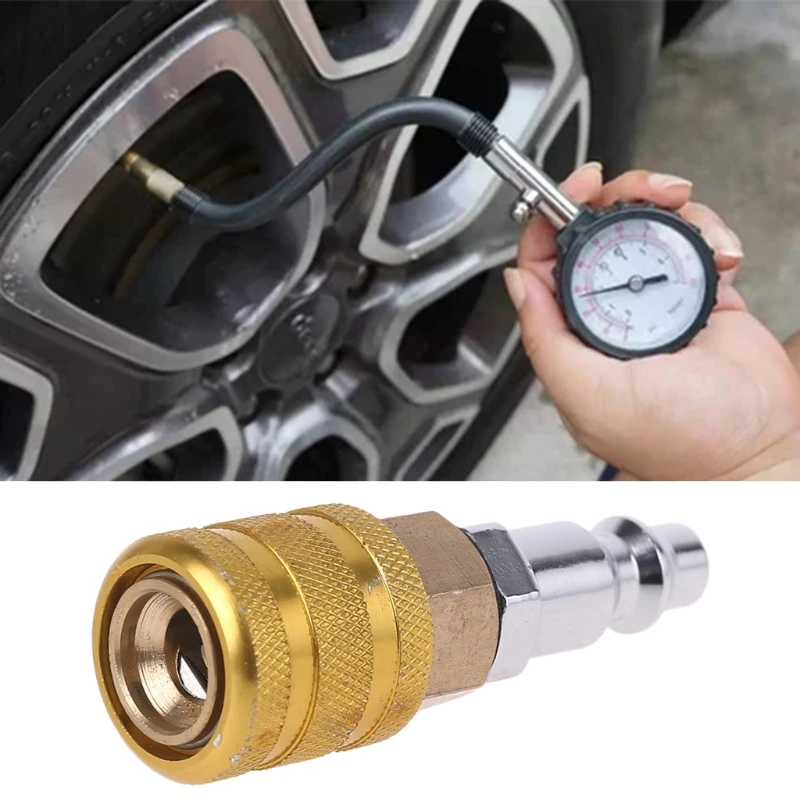 Car Auto Brass Tyre Air Chuck Tyre Air Chuck Vehicle Wheel Inflator for Valve Tire Pump Clip Clamp Connector Adapter 87HA