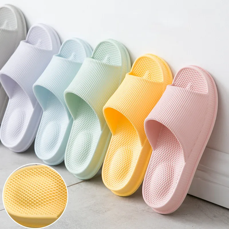 

Women Foot Massage Slippers Men Bathroom Slipper Home Shower Shoes Summer Beach Sandals Soft EVA Platform Couples Non-slip Flats