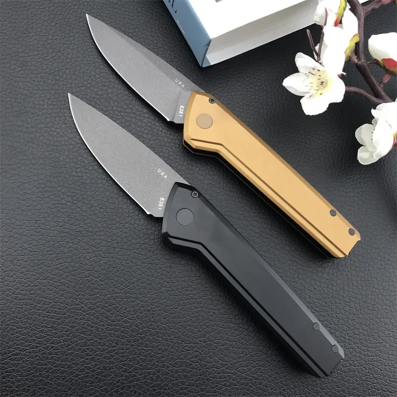 

AU TO Bk 838 Deploy Sniper Pocket Knife 440C Blade T6 Aluminum Handle Survival Folding Knife Tactical Pocket Hunting Knives