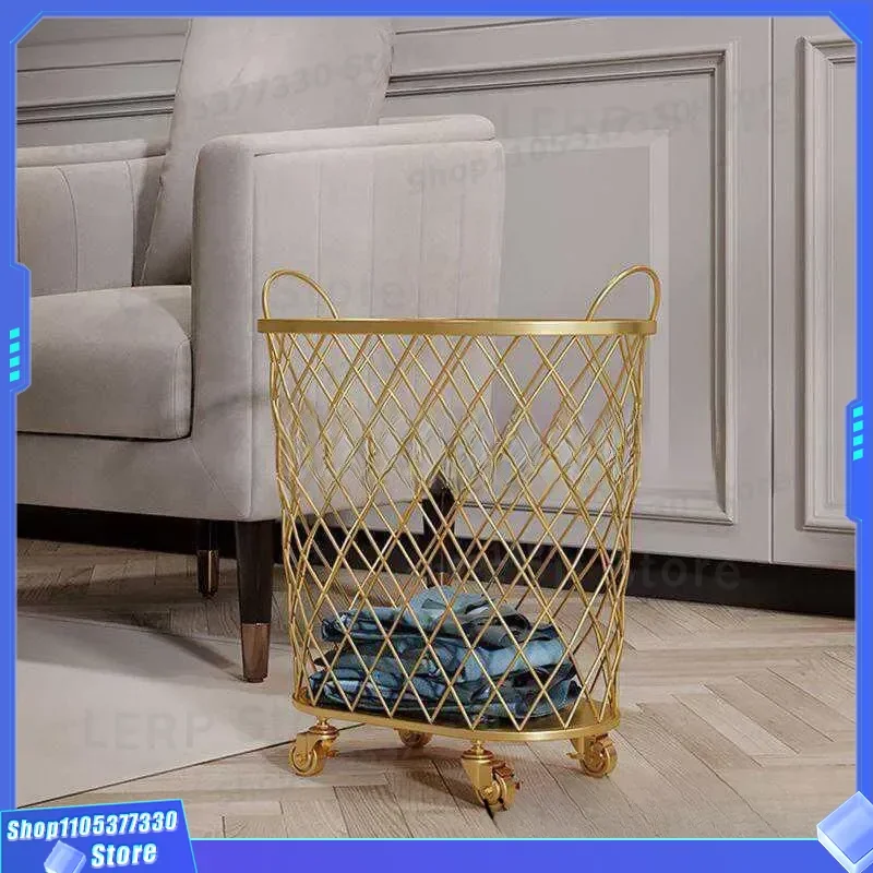 Nordic Blue Laundry Basket for Dirty Clothes Bathroom Storage Frame Toy Organizer Trash Bin Home Decor Large Capacity Plastic