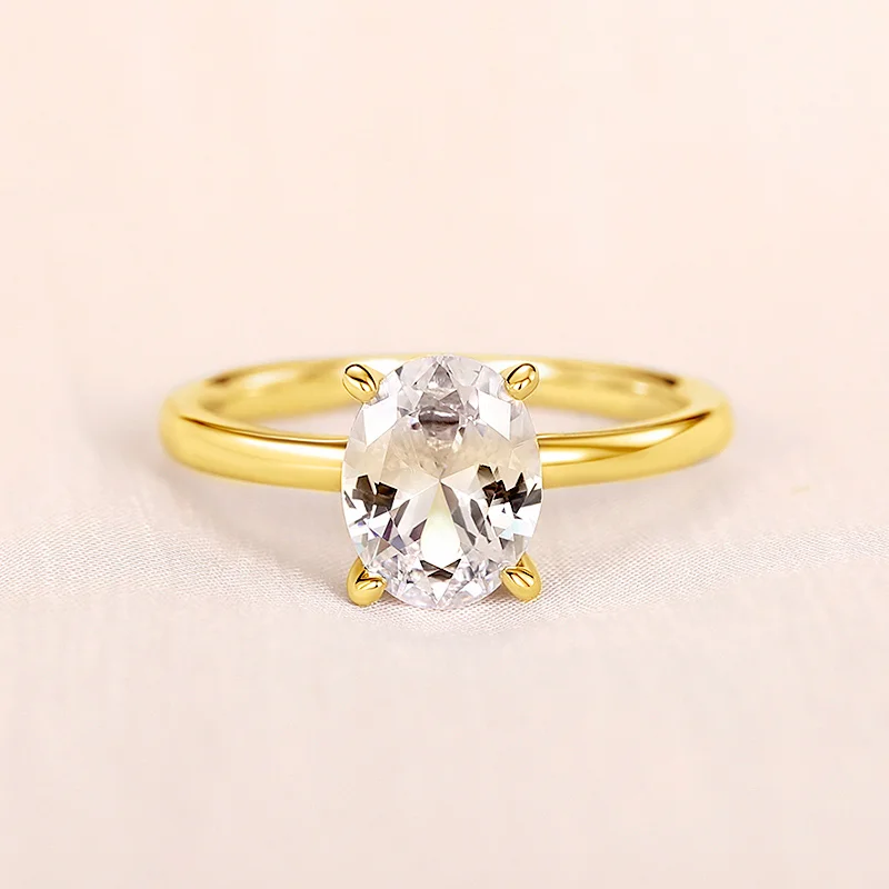 Huitan Crystal Oval Cubic Zirconia Women Rings High-quality Fashion Versatile Female Accessories Engagement Wedding Band Jewelry