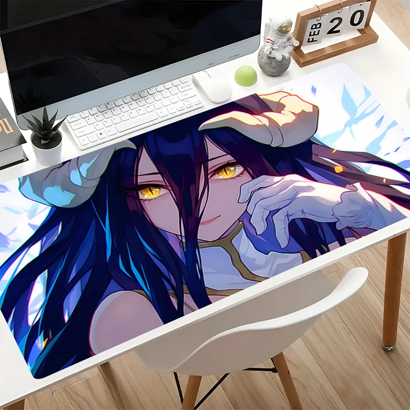 Cute Anime Mouse Pad O-overlord Albedo Professional Gaming Accessories Rubber Computer Keyboard Desk Mat Non-Slip Gamer mousepad