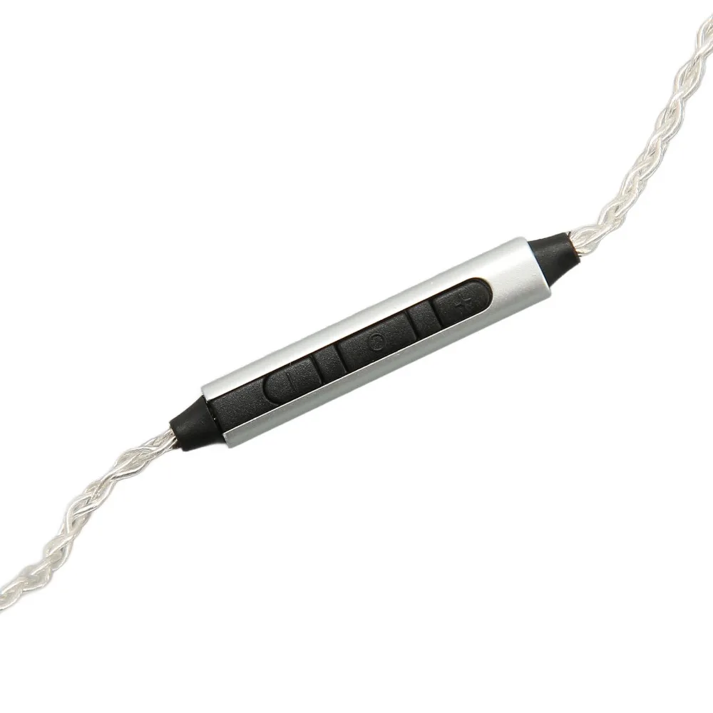 

8 Strand Core Type C To for MMCX Cable with Mic 3.9ft Replacement Earphone Cable White for SE215 SE315 SE535 SE846 for UE900