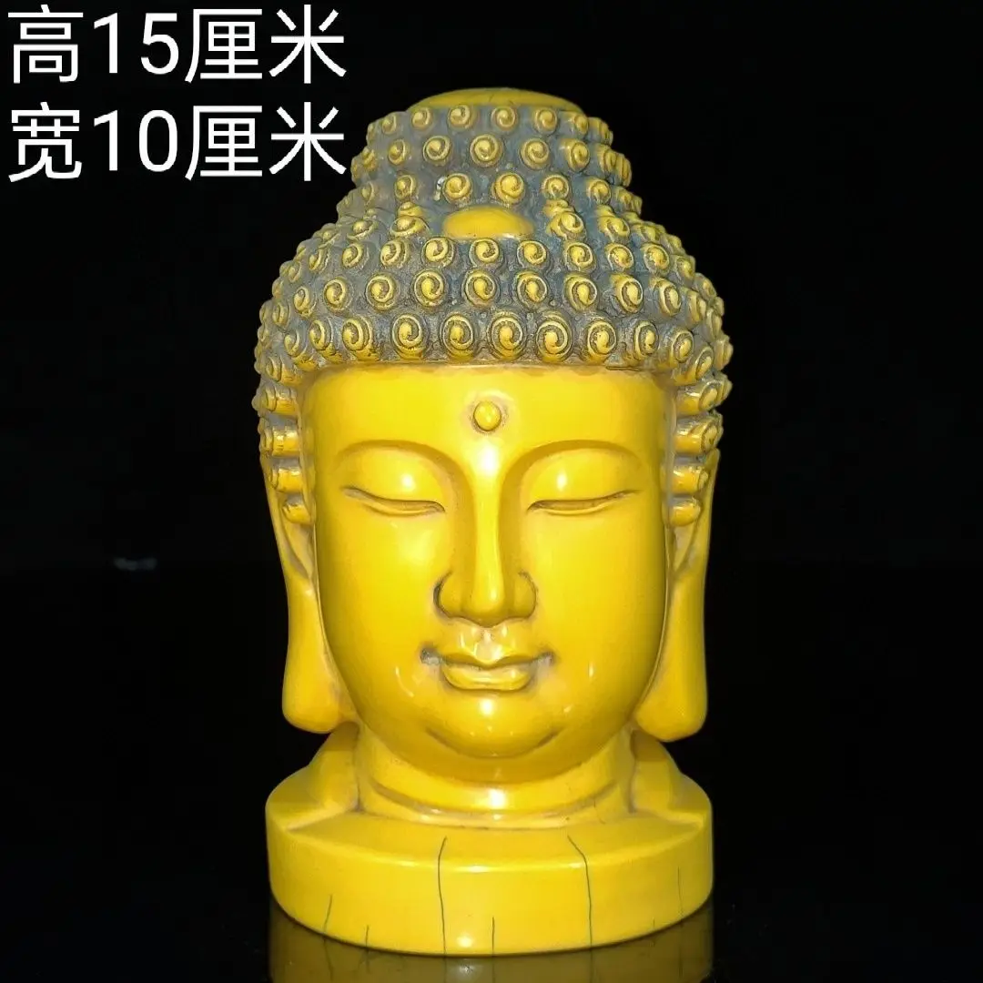U Collection of tooth carving Buddha head, high-quality material selection, fine carving, vivid portrayal, weighing 78g