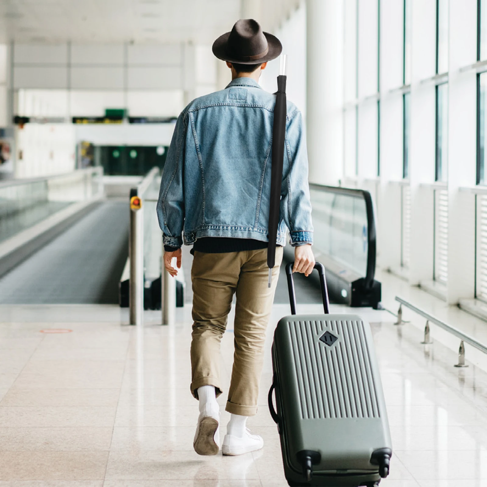 

2pcs Umbrella Cover Waterproof Long Umbrella Pouch 75-80Cm Foldable Wear Resistant Storage Bag Portable Rain Protector Case For